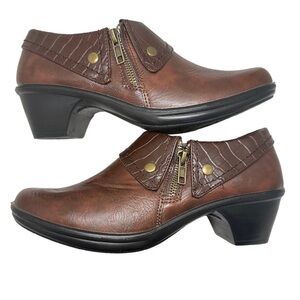 🌸Easy Street Comfort Wave Darcy size 7.5 wide women's brown clogs shoes